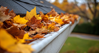 Gutters full of leaves
